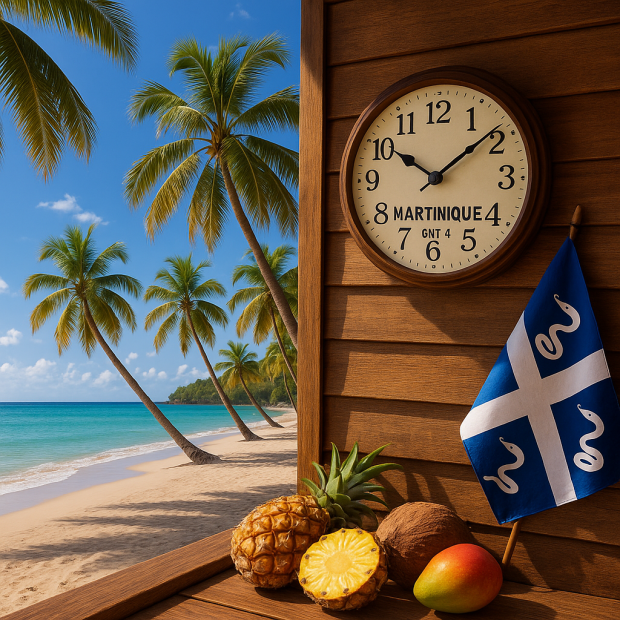 Quelle heure est-il en Martinique ? Tout sur le décalage horaire avec la France