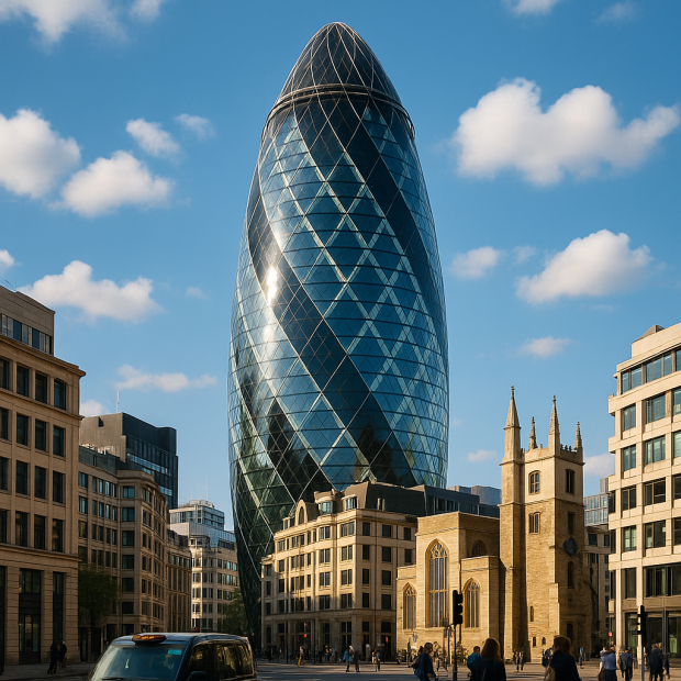 Découvrez le Gherkin de Londres : un chef-d'œuvre architectural emblématique